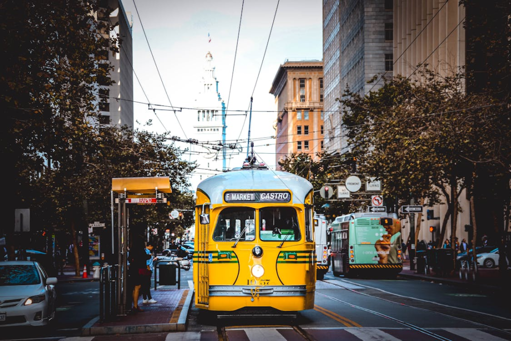 San Francisco, CA, United States

Tram Stopping Before Pedestrian