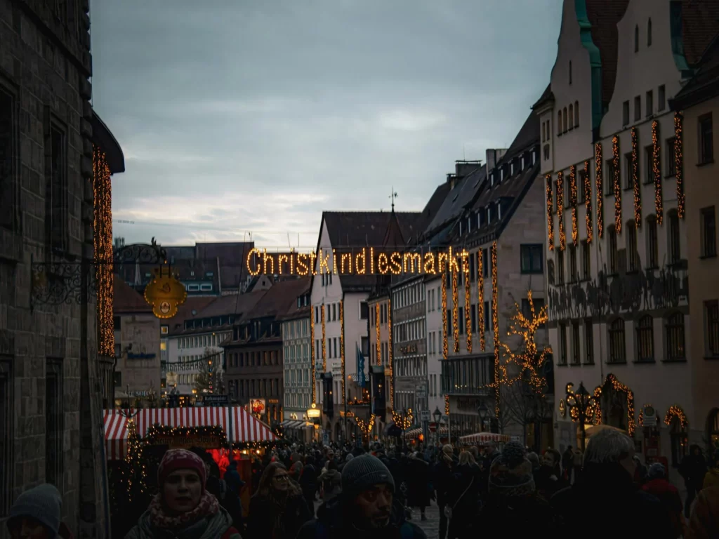 Festive Evening at Christkindlesmarkt Germany