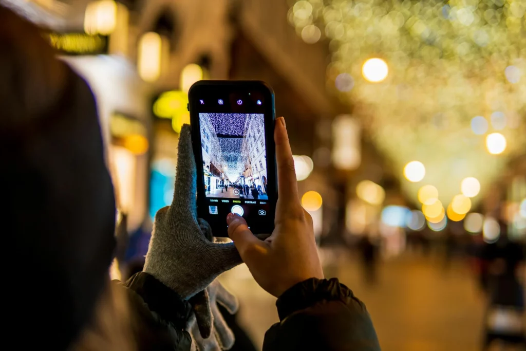 A Person Taking Photo using Smartphone , Vienna, Austria