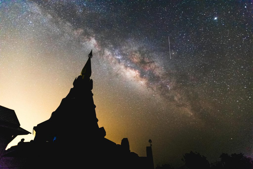 Silhouette Photography of Temple, Chiang Mai, Thailand